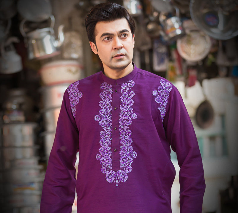 FANCY KURTA PURPLE 17942