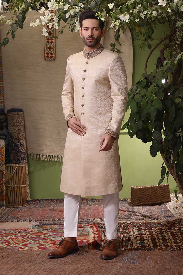 Maazjee Rajput Jamawar Sherwani