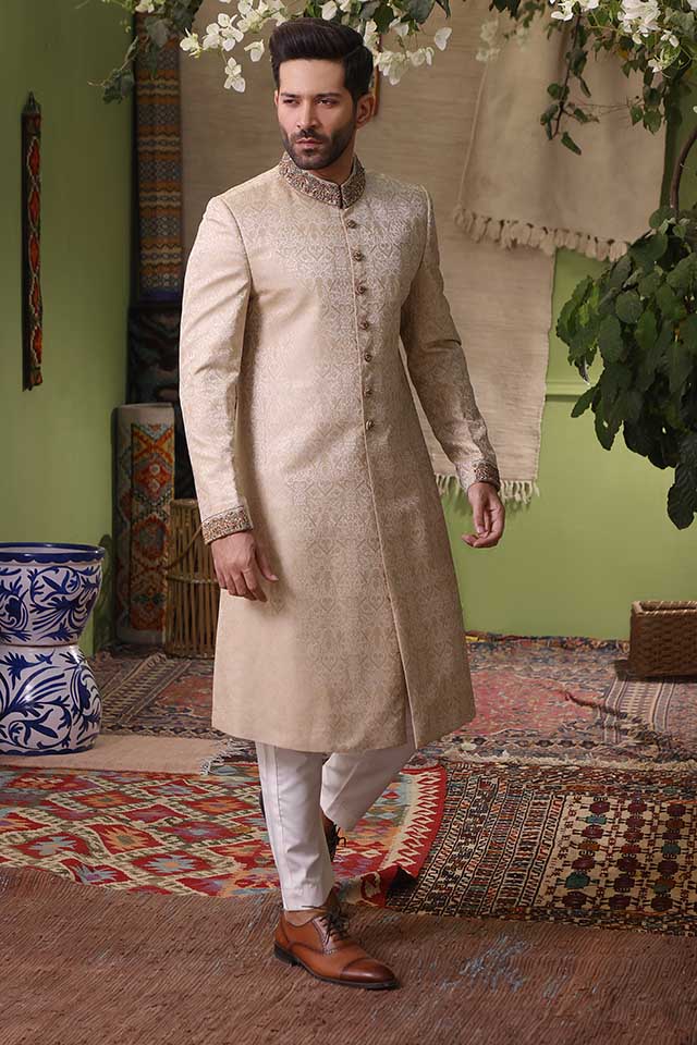 Maazjee Rajput Jamawar Sherwani