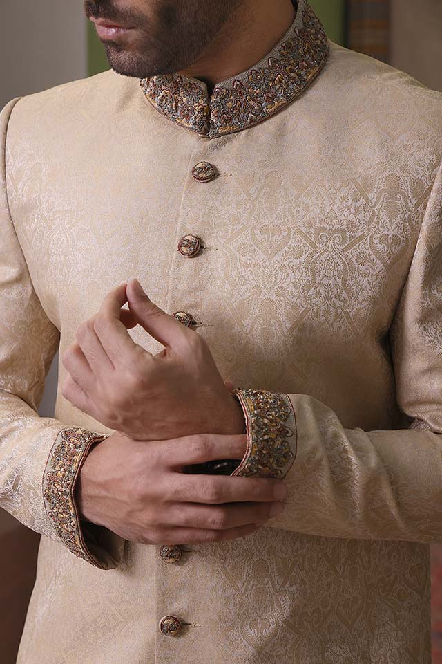 Maazjee Rajput Jamawar Sherwani