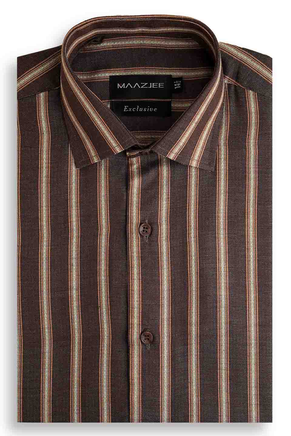 FORMAL SHIRTS UK-22-12(1 ) BROWN LNG