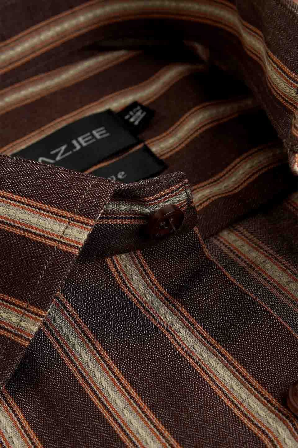 FORMAL SHIRTS UK-22-12(1 ) BROWN LNG