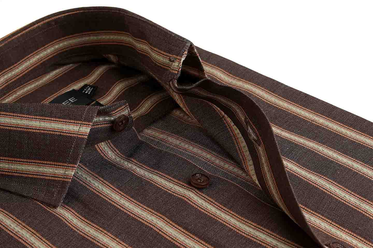 FORMAL SHIRTS UK-22-12(1 ) BROWN LNG