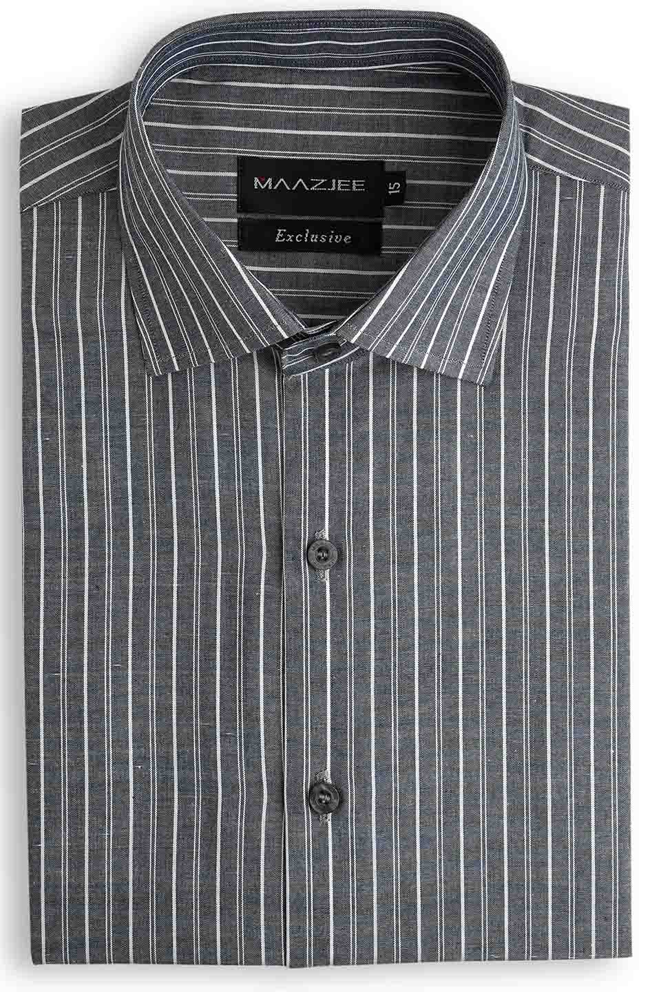 FORMAL SHIRTS UK-22-12(1 ) GRY/WHT 2 LNG