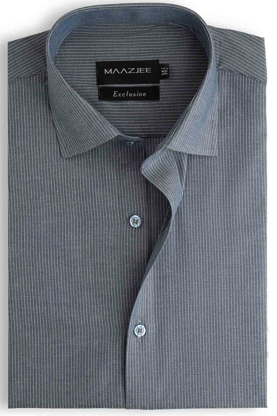 FORMAL SHIRTS UK-22-12(1 ) GRY/WHT 3 LNG